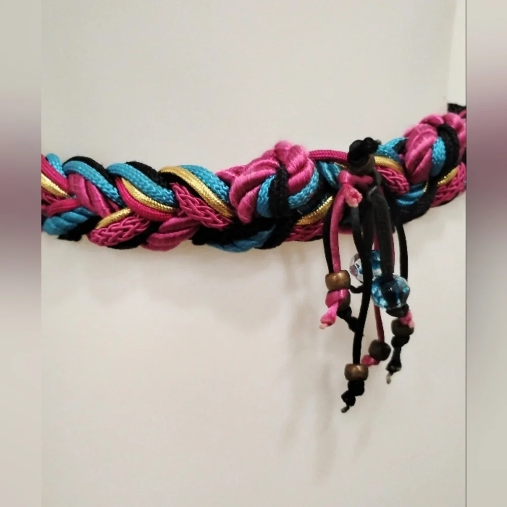VINTAGE IONE COLORFUL BEADED BELT
